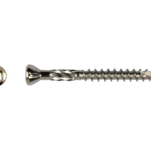 Hardhoutschroef met verzonken kop en torx T15, 4,0 x 60 mm RVS C2, met kopaanzicht